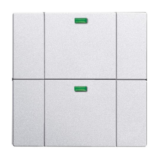 WaveLine Wall sensor 2-gang Wireless aluminium silver - Platform 63