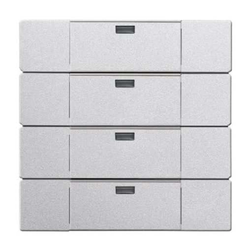 WaveLine Wall sensor 4-gang Wireless aluminium silver - Platform 63