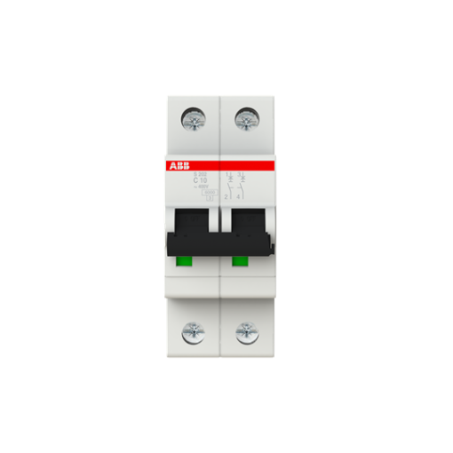 Miniature Circuit Breaker - S200 - 2P - 10 A - C - AC 6 kA