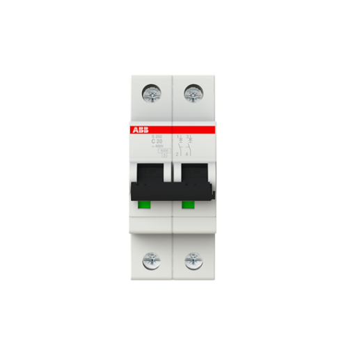 Miniature Circuit Breaker - S200 - 2P - 20 A - C - AC 6 kA
