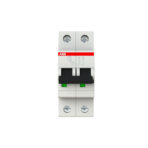 Miniature Circuit Breaker - S200 - 2P - 32 A - C - AC 6 kA