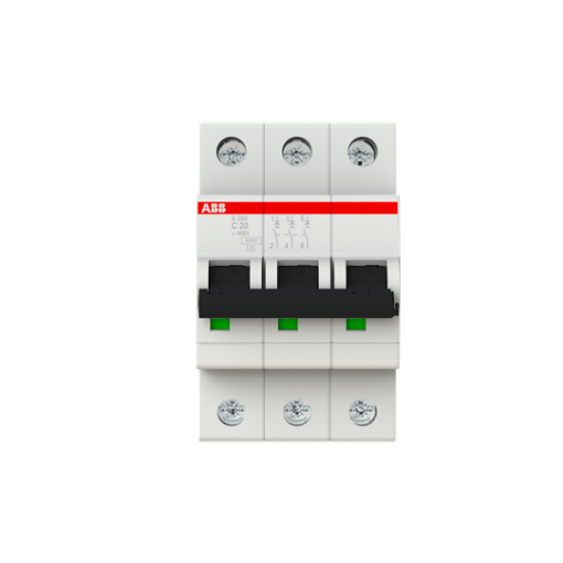 Miniature Circuit Breaker - S200 - 3P - 20 A - C - AC 6 kA