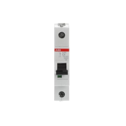 Miniature Circuit Breaker - S200 - 1P - 4 A - C - AC 6 kA