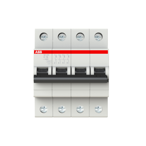 Miniature Circuit Breaker - SH200 - 4P - 16 A - C - AC 6 kA
