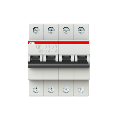 Miniature Circuit Breaker - SH200 - 4P - 32 A - C - AC 6 kA