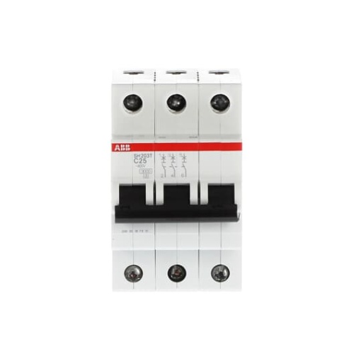 Miniature Circuit Breaker - SH200T - 3P - 25 A - C - AC 3 kA