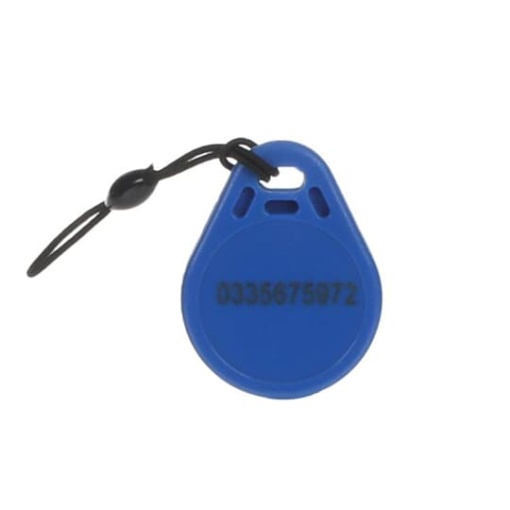 Proximity key fob, ID card, blue