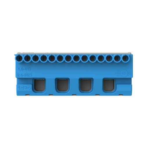 Terminal block screwless  N 14x1,5-4mm²4x25mm², 63 A