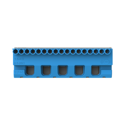 Terminal block screwless  N 17x1,5-4mm²5x25mm², 63 A