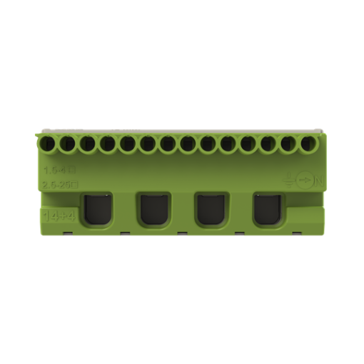 Terminal block screwless  PE 14x1,5-4mm²4x25mm², 63 A