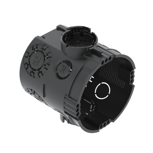 Caixa de aparelhagem UP Ø60mm, H66mm Polipropileno preto negro