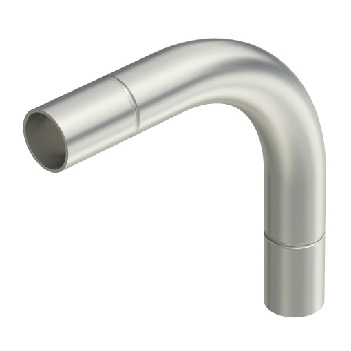 Ângulo de aço inox sem rosca Ø50mm Aço inoxidável A4 1.4571 brilhante, pós-tratamento