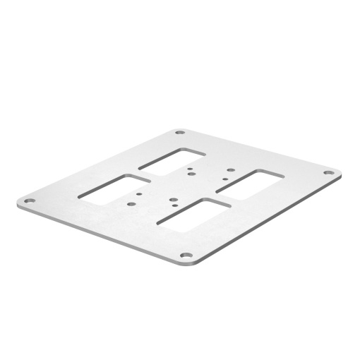 Base for ISS140110 200x170x3 Aço com galvanização contínua  com revestimento de plástico branco puro RAL 9010