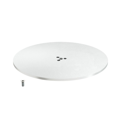 Base para colunas F Ø350x8 Aço branco puro RAL 9010
