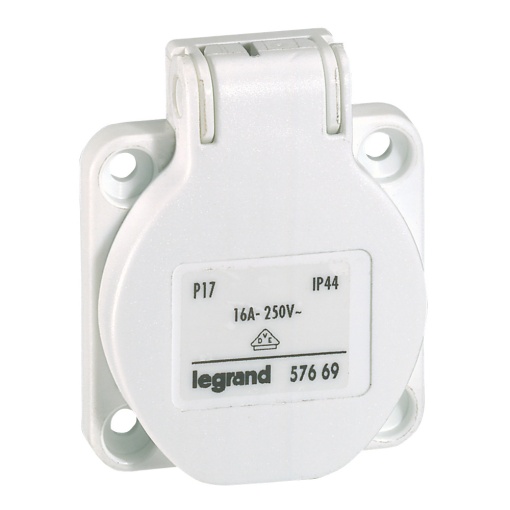 Tomadas de quadro compactas P17 -16A - 200250 V - 2PT - tipo "sch"