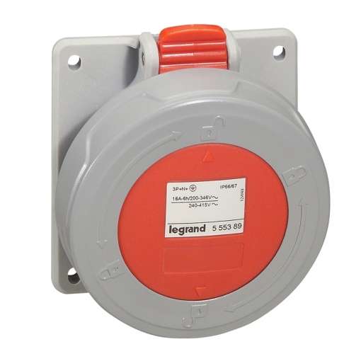 Tomadas de encastrar P17 - 32 A - 380415 V - 3PNT- IP6667
