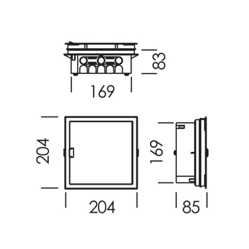 QUADRO DE DISTRIBUIÇÃO MONTAGEM EMBUTIDA IP40 PORTA TRANSPARENTE 1 FILA 8 MÓDULO