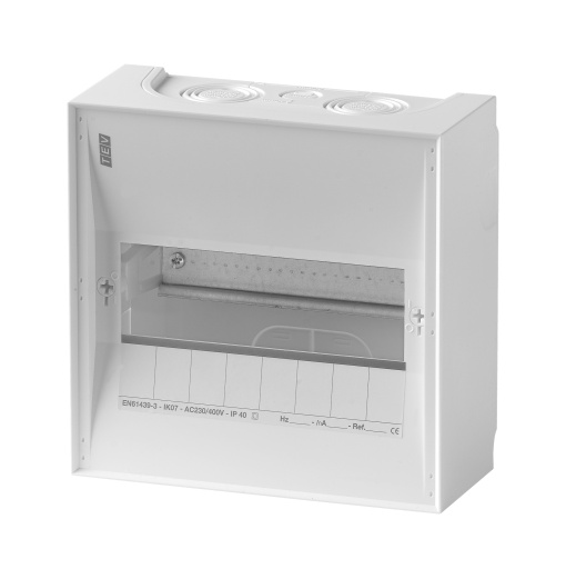 QUADRO DE DISTRIBUIÇÃO MONTAGEM SALIENTE 1 FILA 8 MÓDULOS BRANCO
