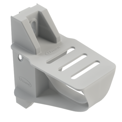 Suporte horizontal isolante Unex 100 mm, em U48X cor cinzento