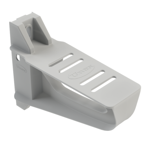 Suporte horizontal isolante Unex 200 mm, em U48X cor cinzento
